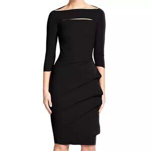 Chiara Boni La Petite Robe Kate Boatneck Ruching Sheath Dress